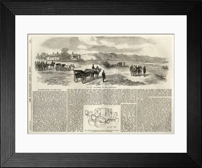 Framed Print : Emperor & staff reconnoitring during the Franco-Prussian War Framed Print : Emperor & staff reconnoitring during the Franco-Prussian War