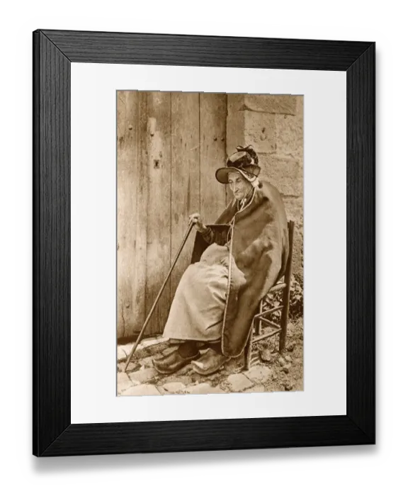 Framed Print : Elderly woman of Bourbonnais region, Central France Framed Print : Elderly woman of Bourbonnais region, Central France