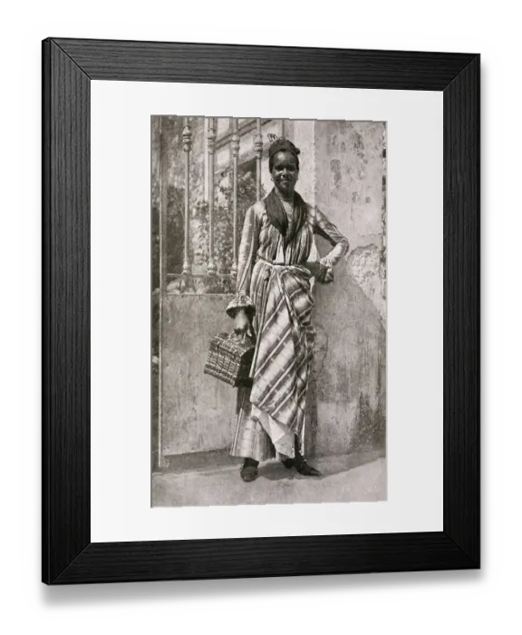 Framed Print : Fashionable woman of Martinique, French West Indies Framed Print : Fashionable woman of Martinique, French West Indies