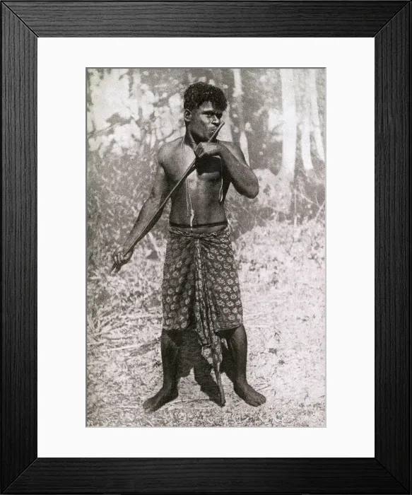 Framed Print : Man playing a flute, New Caledonia, south west Pacific Framed Print : Man playing a flute, New Caledonia, south west Pacific