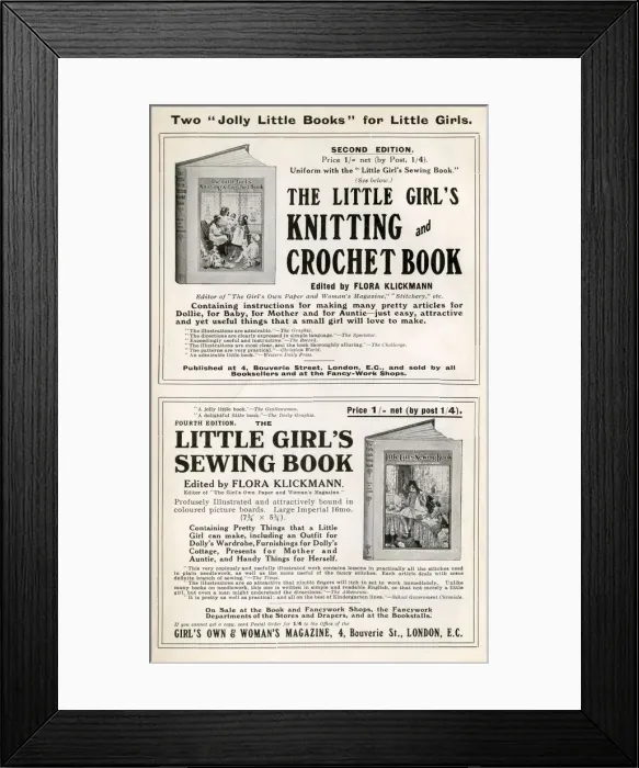 Framed Print : Advert for Two Jolly Little Books'for Little Girls Framed Print : Advert for Two Jolly Little Books'for Little Girls