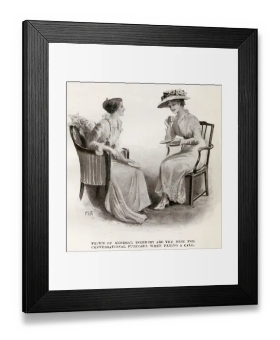 Framed Print : Illustration in The Etiquette of To-Day - Drawing Room Framed Print : Illustration in The Etiquette of To-Day - Drawing Room