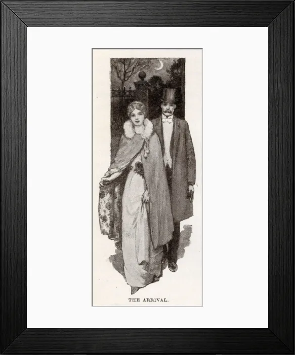 Framed Print : Illustration in The Etiquette of To-Day - The Arrival Framed Print : Illustration in The Etiquette of To-Day - The Arrival