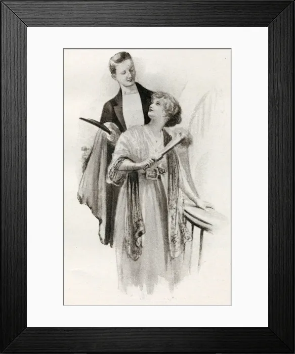 Framed Print : Illustration - Leaving the dining hall after a club dinner Framed Print : Illustration - Leaving the dining hall after a club dinner