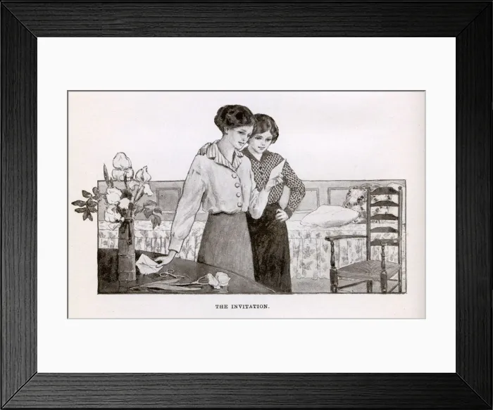 Framed Print : Illustration - The Invitation Framed Print : Illustration - The Invitation