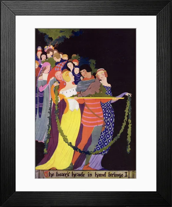 Framed Print : Bringing in the boars head Framed Print : Bringing in the boars head
