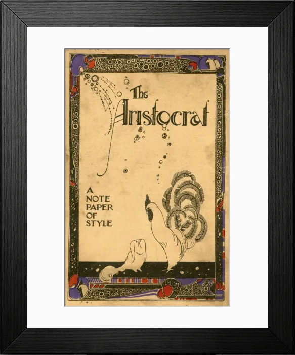 Framed Print : Note paper cover: Pekingese and cockerel Framed Print : Note paper cover: Pekingese and cockerel