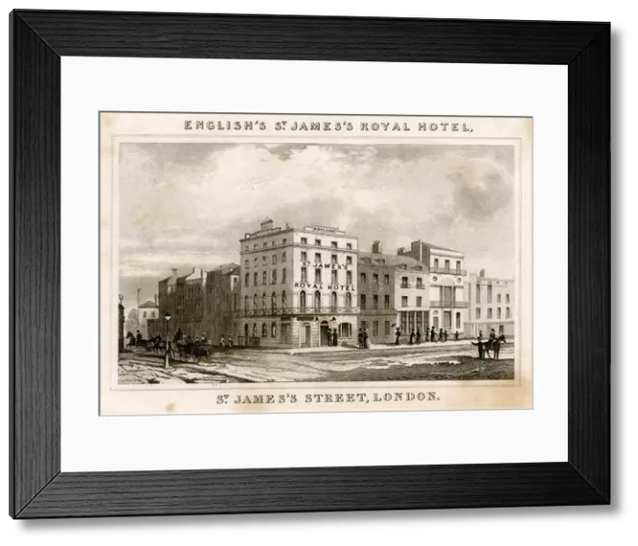 Framed Print : London - Englishs St. Jamess Royal Hotel, St. Jamess St Framed Print : London - Englishs St. Jamess Royal Hotel, St. Jamess St