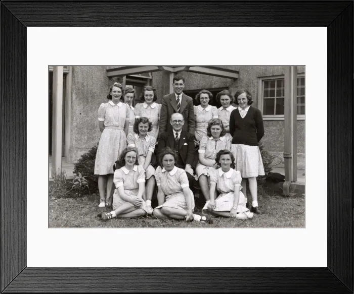 Framed Print : School class group photograph, 1947 Framed Print : School class group photograph, 1947