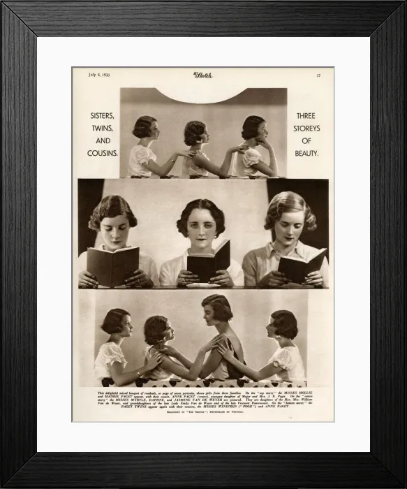 Framed Print : Madame Yevonde portraits of various young women Framed Print : Madame Yevonde portraits of various young women