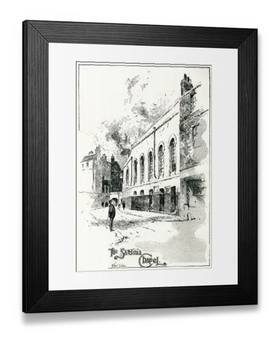 Framed Print : Exterior of the Sardinian Chapel, 1897 Framed Print : Exterior of the Sardinian Chapel, 1897