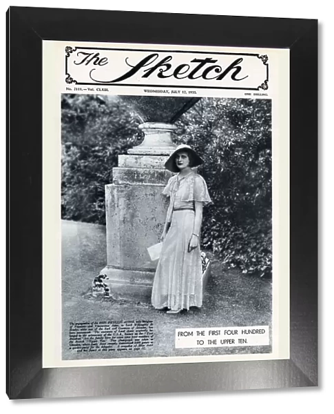 Front cover, Hon Phyllis Astor on her engagement