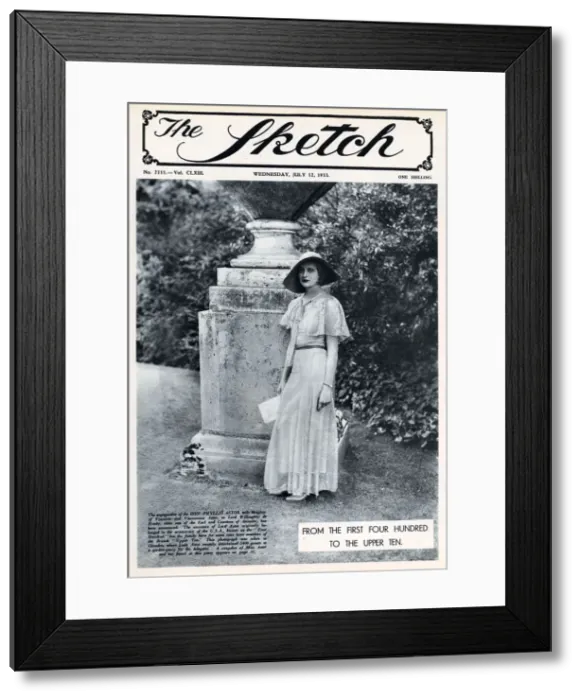 Framed Print : Front cover, Hon Phyllis Astor on her engagement Framed Print : Front cover, Hon Phyllis Astor on her engagement