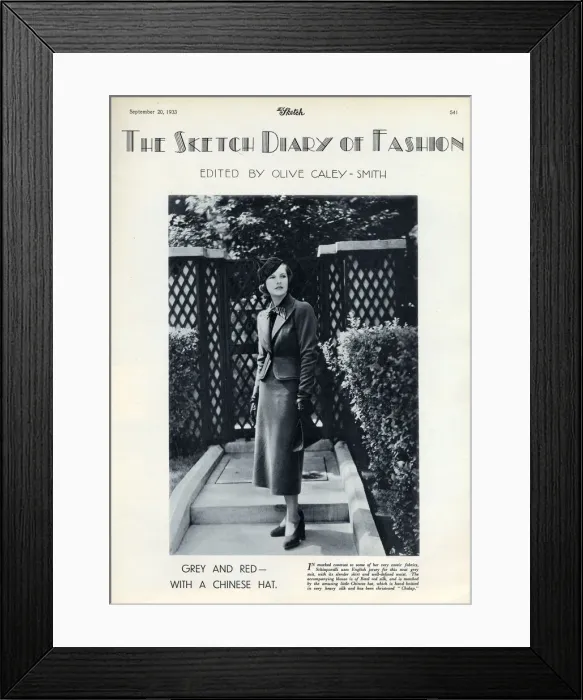 Framed Print : Cover page, The Sketch Diary of Fashion Framed Print : Cover page, The Sketch Diary of Fashion