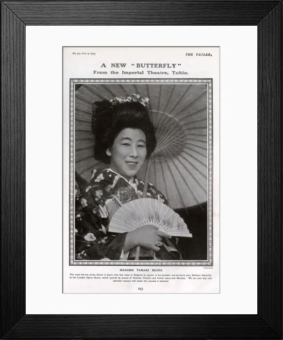 Framed Print : A New Butterfly - Madame Tamaki Miura Framed Print : A New Butterfly - Madame Tamaki Miura