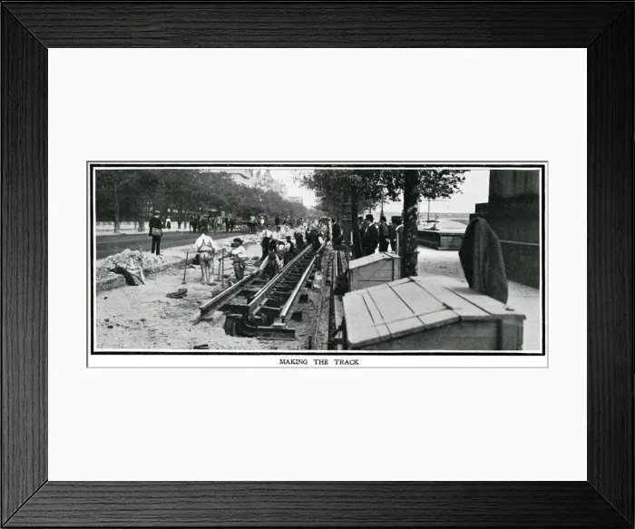 Framed Print : Embankment making the tracks 1906 Framed Print : Embankment making the tracks 1906