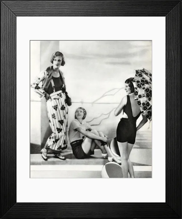 Framed Print : Sea Suits for Sunning and Swimming 1931 Framed Print : Sea Suits for Sunning and Swimming 1931