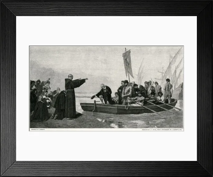 Framed Print : The Embarkation of Columbus at Palos 3 August 1492 Framed Print : The Embarkation of Columbus at Palos 3 August 1492