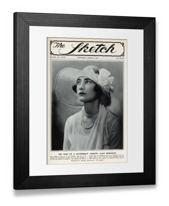 Framed Print : Sketch cover - Lady Burghley by Madame Yevonde Framed Print : Sketch cover - Lady Burghley by Madame Yevonde