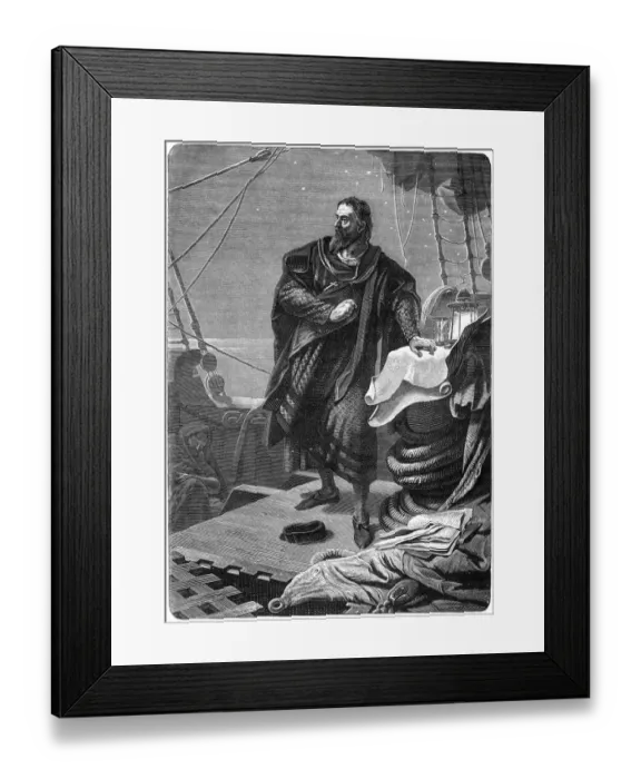 Framed Print : Columbus First Sight of Land Framed Print : Columbus First Sight of Land