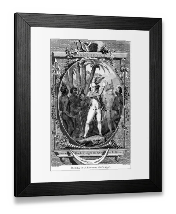 Framed Print : Columbus Prophesies to Native Americans Framed Print : Columbus Prophesies to Native Americans