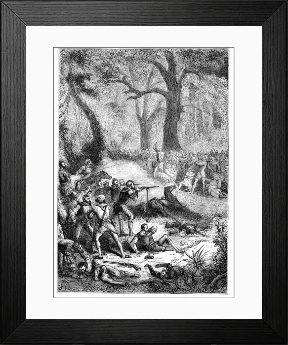 Framed Print : Pizarro Forced to Retreat Framed Print : Pizarro Forced to Retreat