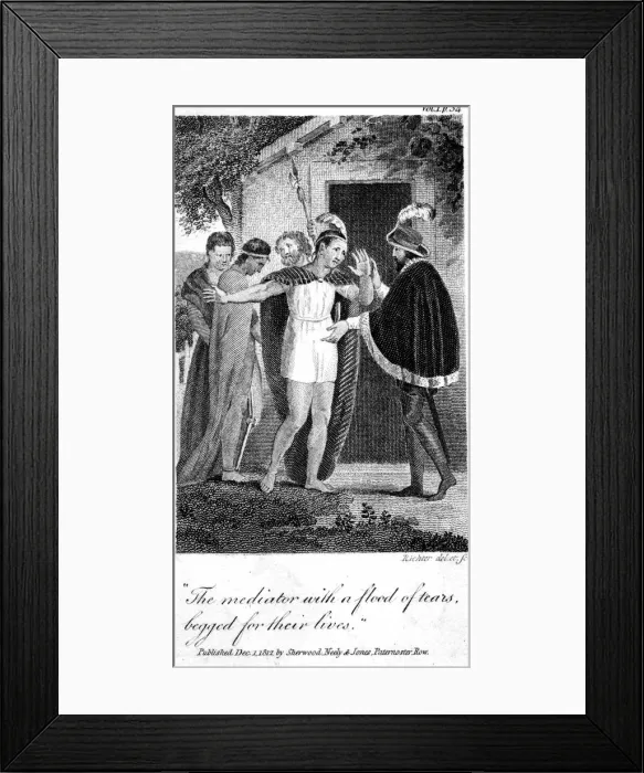 Framed Print : Pizarro Implored to Spare Captives Framed Print : Pizarro Implored to Spare Captives