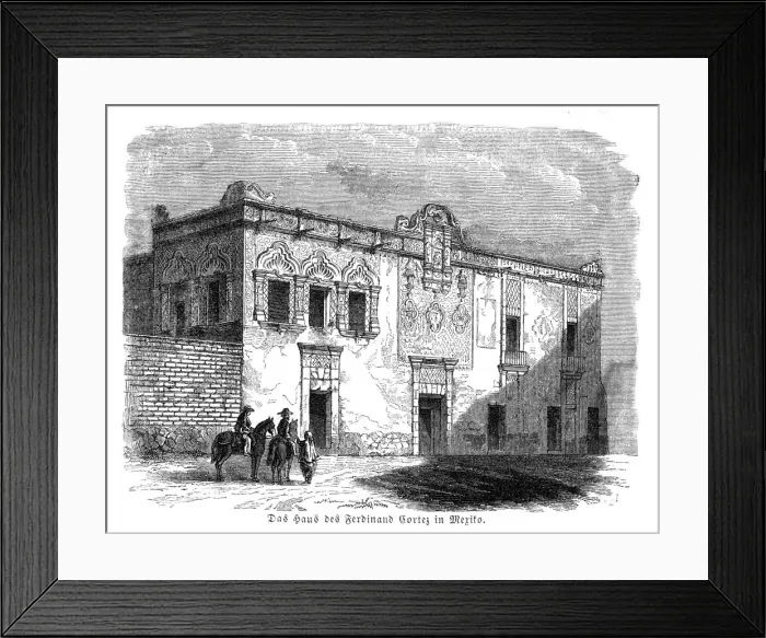Framed Print : Cortes House in Mexico Framed Print : Cortes House in Mexico