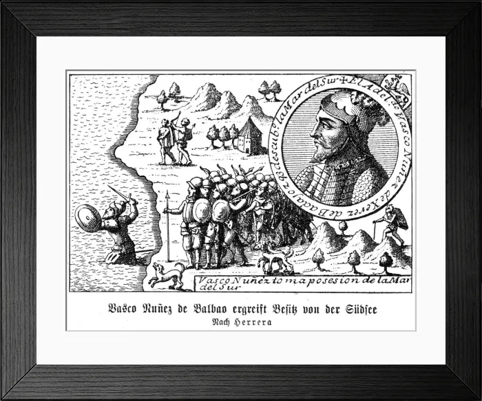 Framed Print : Balboa discovers the Pacific Framed Print : Balboa discovers the Pacific