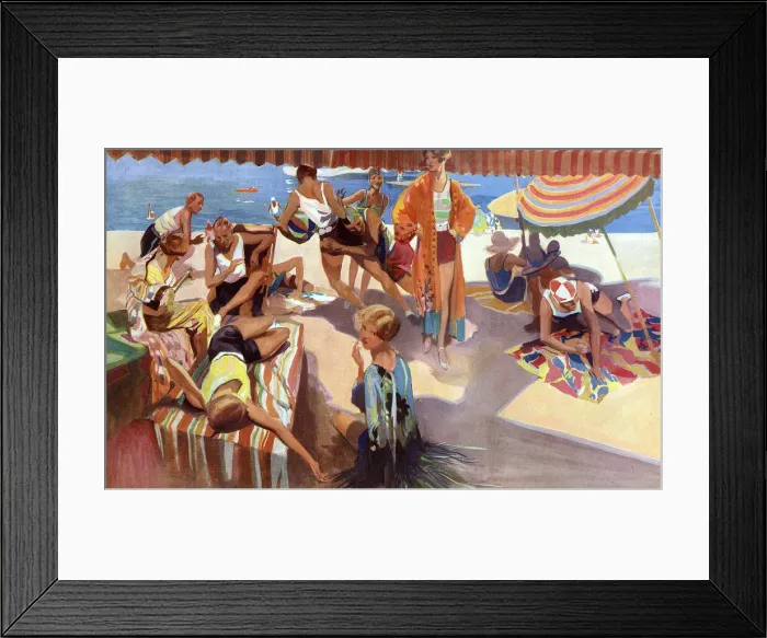 Framed Print : The Lido-Laters by Howard K. Elcock Framed Print : The Lido-Laters by Howard K. Elcock