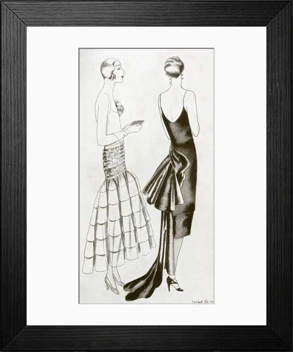 Framed Print : Lucien Lelong evening dresses Framed Print : Lucien Lelong evening dresses