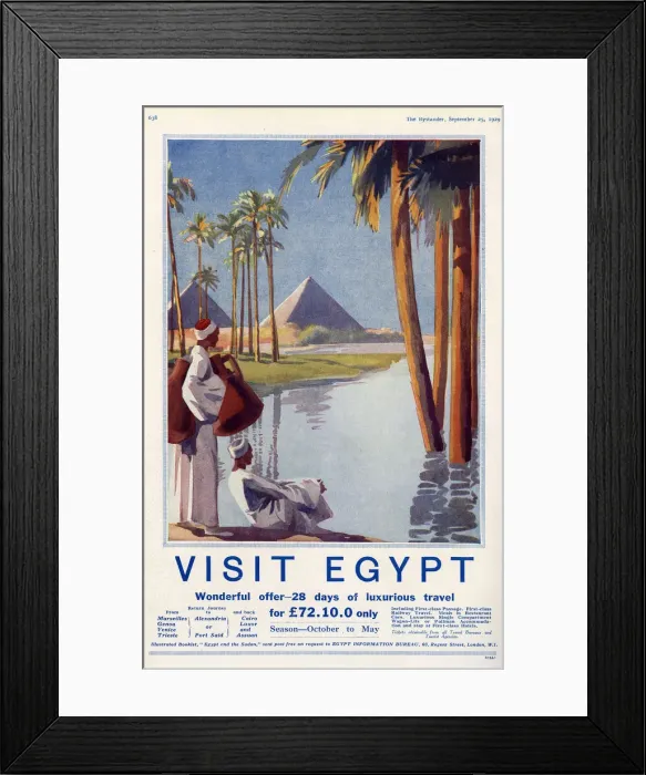 Framed Print : Visit Egypt advertisement Framed Print : Visit Egypt advertisement