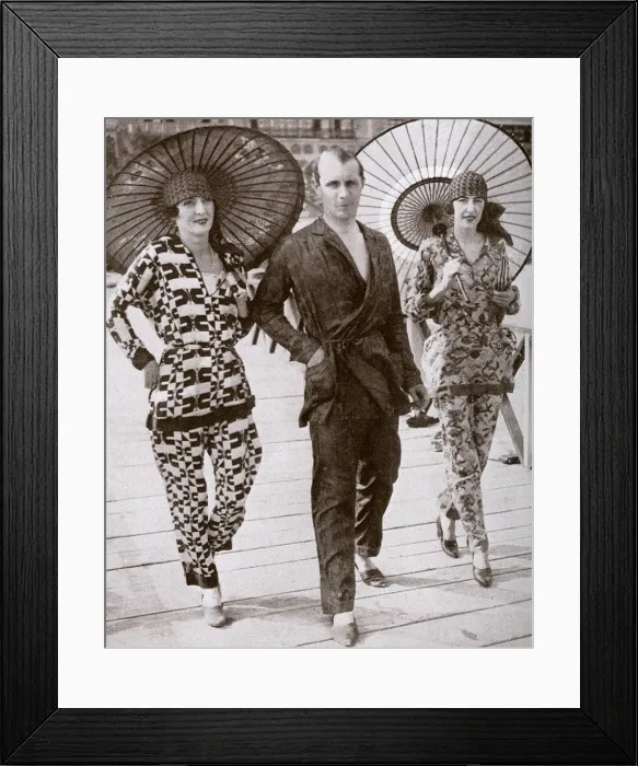 Framed Print : Pyjama suits at the Venice Lido, 1926 Framed Print : Pyjama suits at the Venice Lido, 1926
