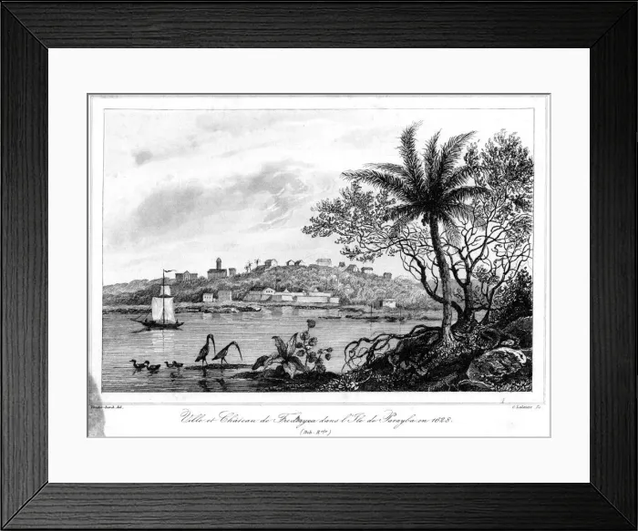 Framed Print : City and Frederyca Castle on Paraiba island, Brazil Framed Print : City and Frederyca Castle on Paraiba island, Brazil