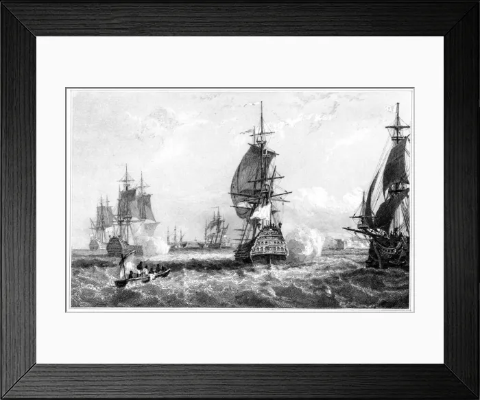 Framed Print : Battle at Rio de Janeiro harbour Framed Print : Battle at Rio de Janeiro harbour