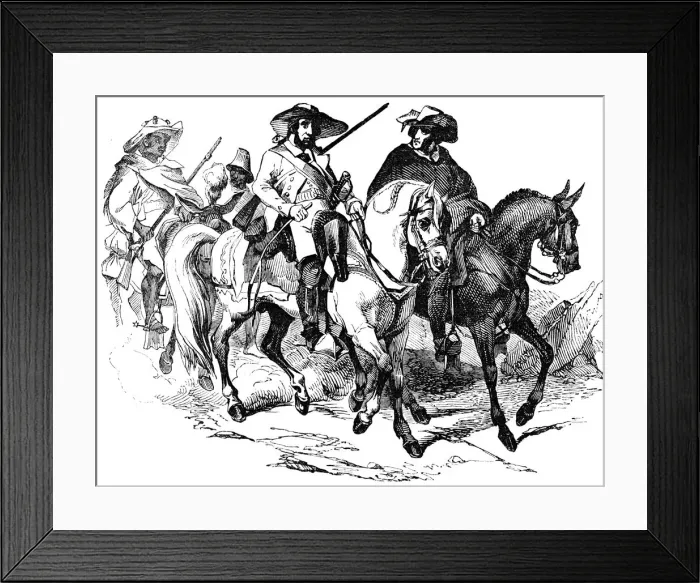 Framed Print : Soldiers in Mexican Texas