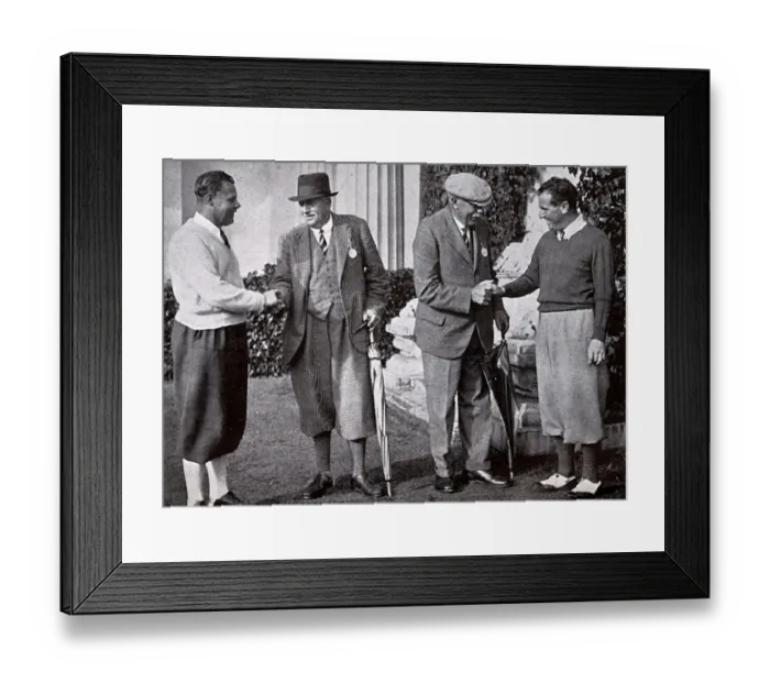 Framed Print : Champions Old and New - Ted Ray & James Braid Framed Print : Champions Old and New - Ted Ray & James Braid
