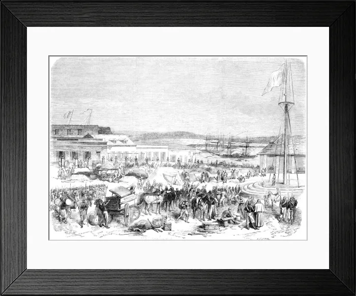 Framed Print : French troops at Tampico Framed Print : French troops at Tampico