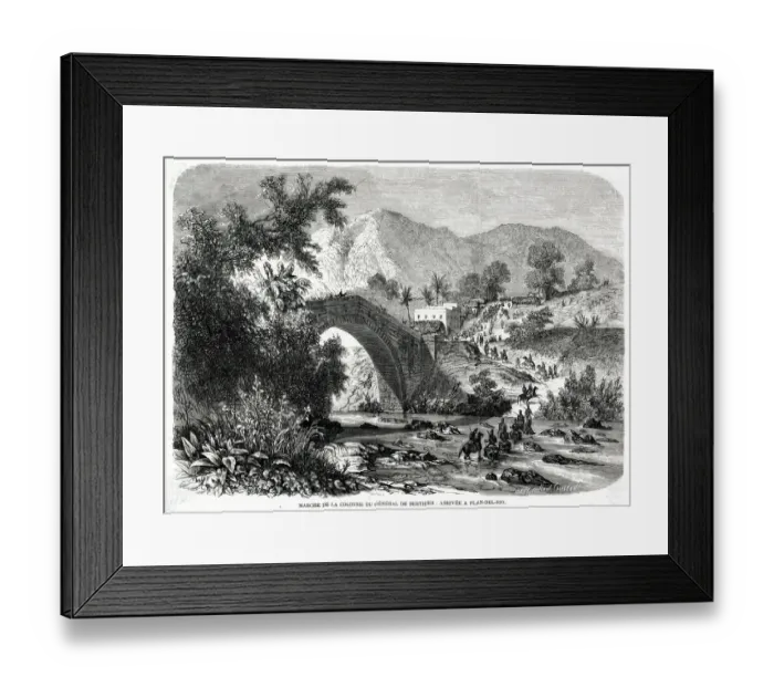 Framed Print : French arrival at Plan-del-Rio Framed Print : French arrival at Plan-del-Rio