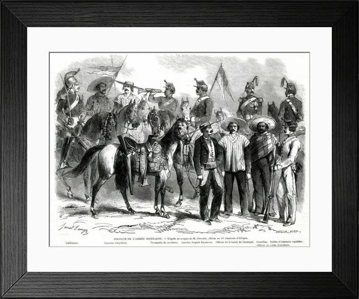Framed Print : Soldiers of the Mexican Army Framed Print : Soldiers of the Mexican Army