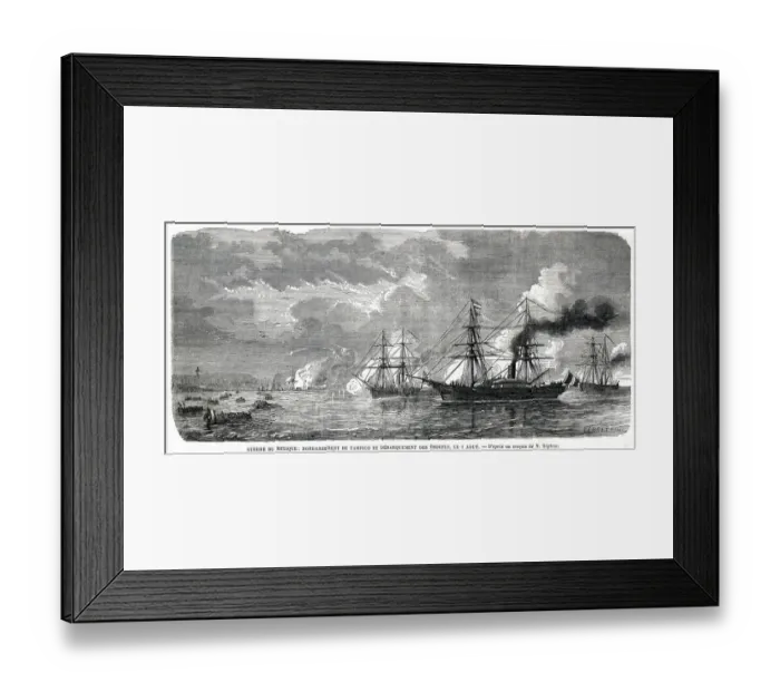 Framed Print : The Bombardment of Tampico Framed Print : The Bombardment of Tampico