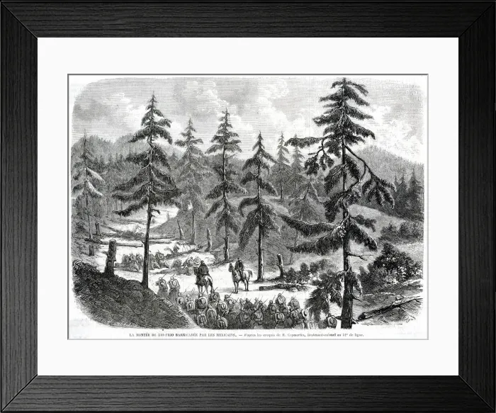 Framed Print : The climb of Rio-Frio barricaded by the Mexicans Framed Print : The climb of Rio-Frio barricaded by the Mexicans