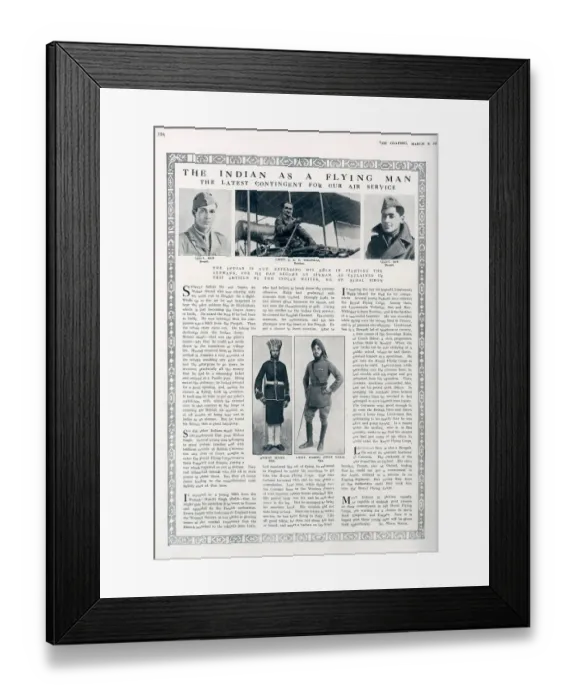 Framed Print : The Indian as a Flying Man, WW1 Framed Print : The Indian as a Flying Man, WW1