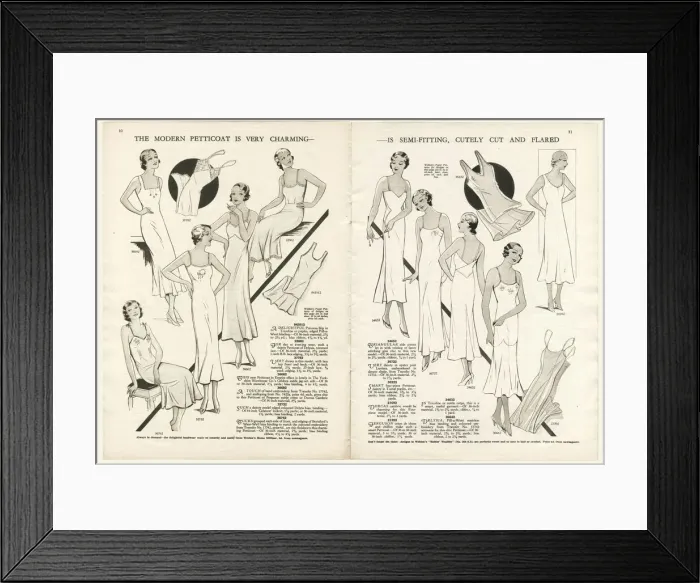 Framed Print : Womens petticoats 1935 Framed Print : Womens petticoats 1935