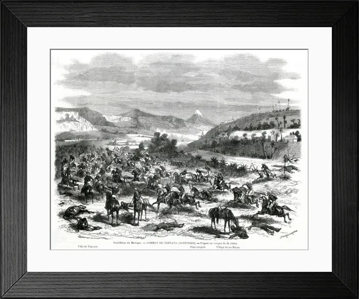 Framed Print : Skirmish outside Tepeaca Framed Print : Skirmish outside Tepeaca