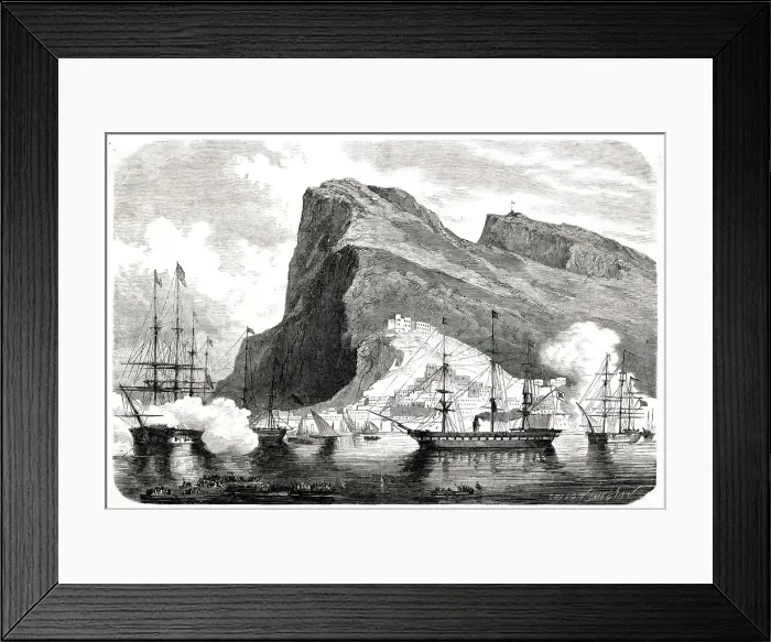Framed Print : The Arrival of Maximilian at Gibraltar Framed Print : The Arrival of Maximilian at Gibraltar