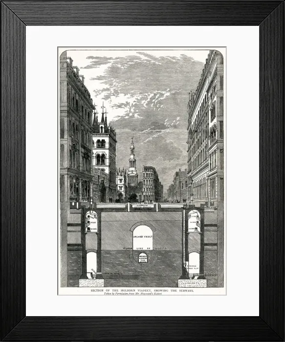 Framed Print : Section of the Holborn Viaduct Framed Print : Section of the Holborn Viaduct
