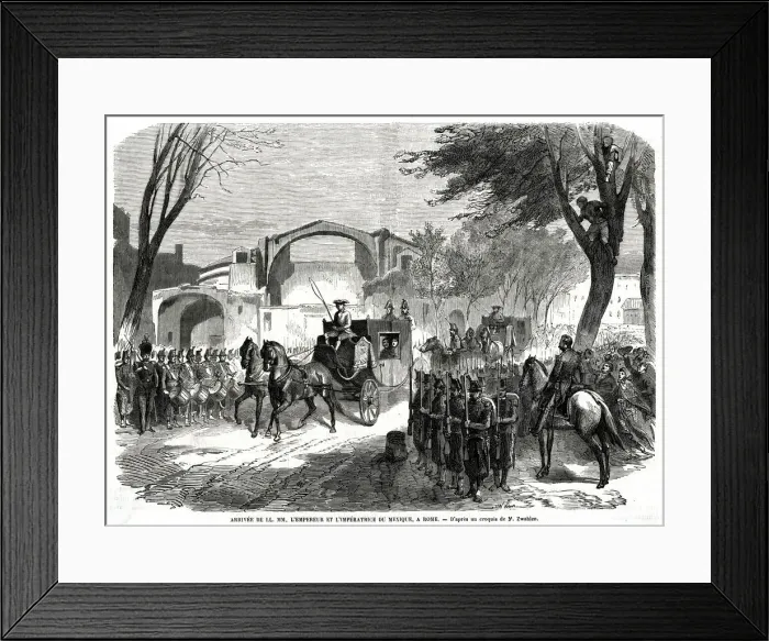 Framed Print : Maximilian visits Rome en route for Mexico Framed Print : Maximilian visits Rome en route for Mexico