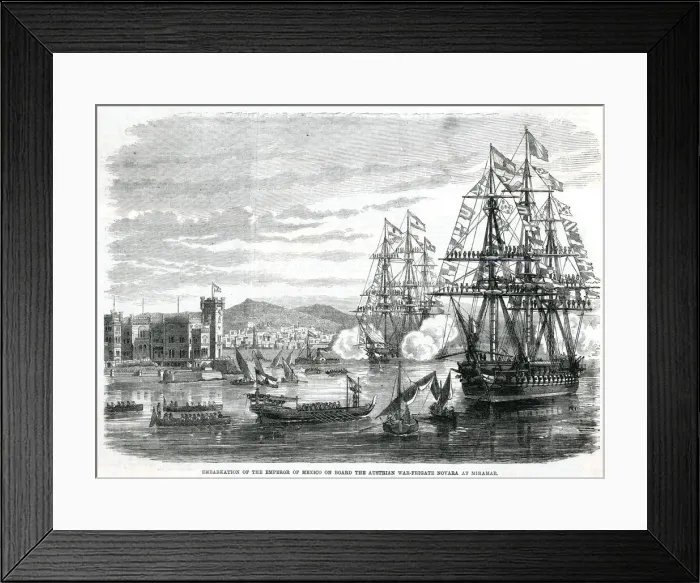 Framed Print : The Embarkation of Emperor Maximilian Framed Print : The Embarkation of Emperor Maximilian