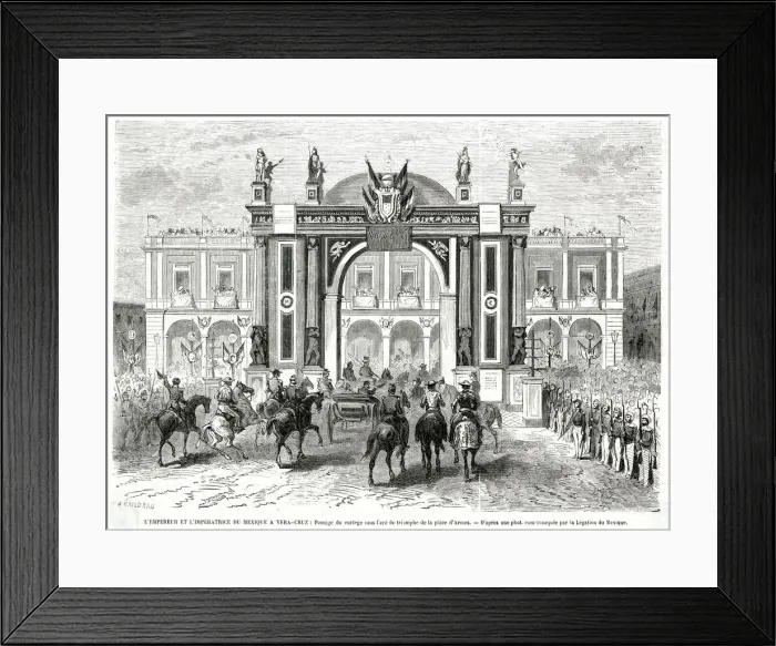 Framed Print : Emperor and Empress of Mexico at Vera Cruz Framed Print : Emperor and Empress of Mexico at Vera Cruz